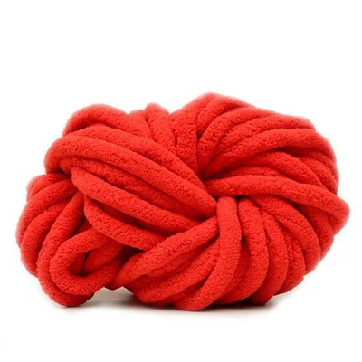 Qizil Chunky Chenil trikotaj ipi